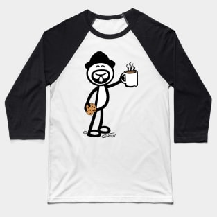 GG Coffee Guy Stick Figure With Cookie Baseball T-Shirt